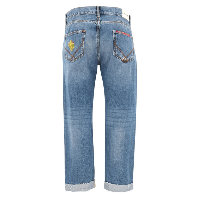 New Oskar Embroidered Cactus Jean image number null