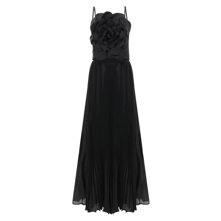 Dominique Pleated A-Line Convertible Gown image number null