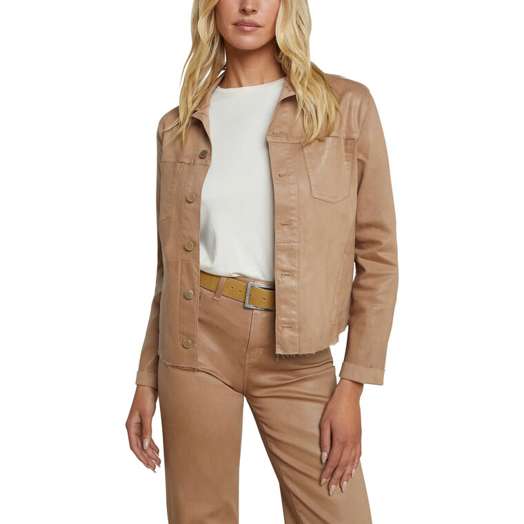 Janelle Coated Denim Jacket image number null