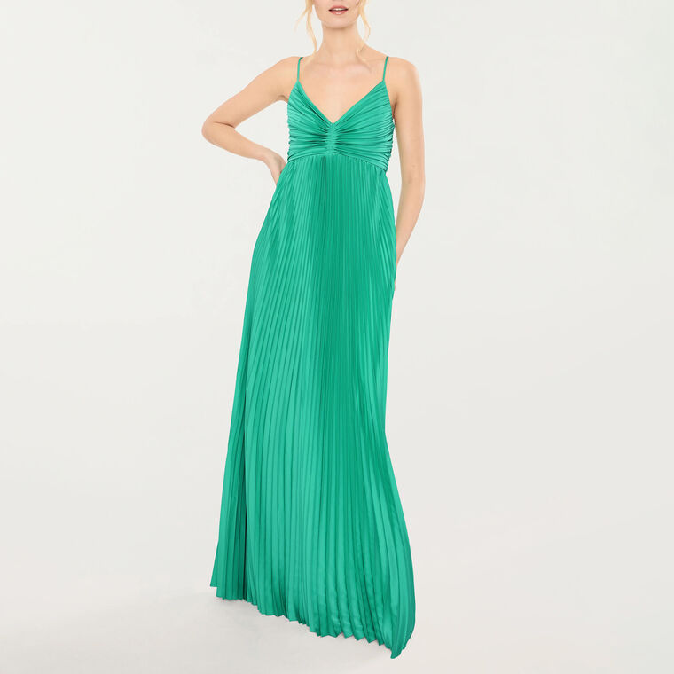 Asra Pleated Gown image number null