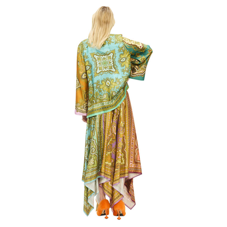 Clemenza Spliced Silk Shirt image number null