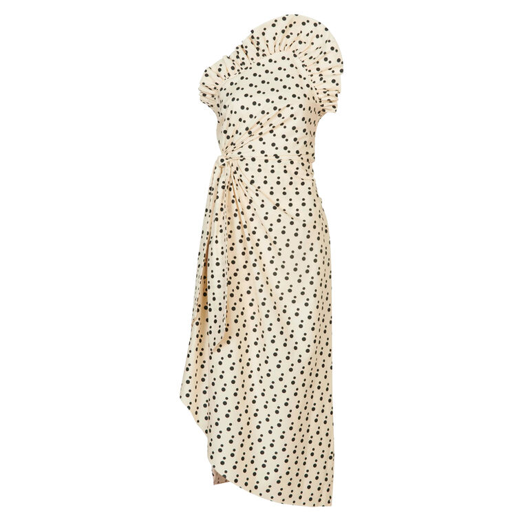 Charlotte Polka Dot Halterneck Midi Dress image number null