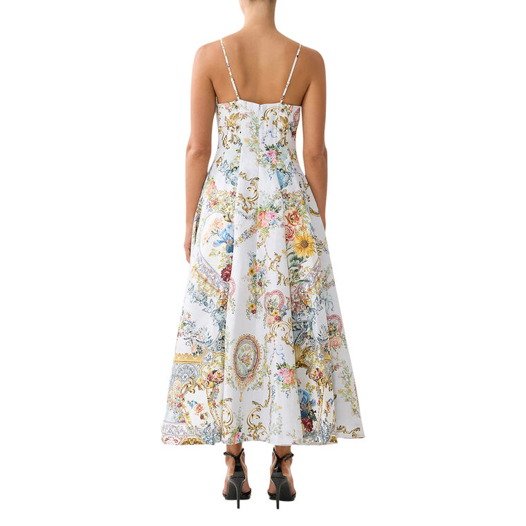 Corset Dress With Long Flared Skirt image number null