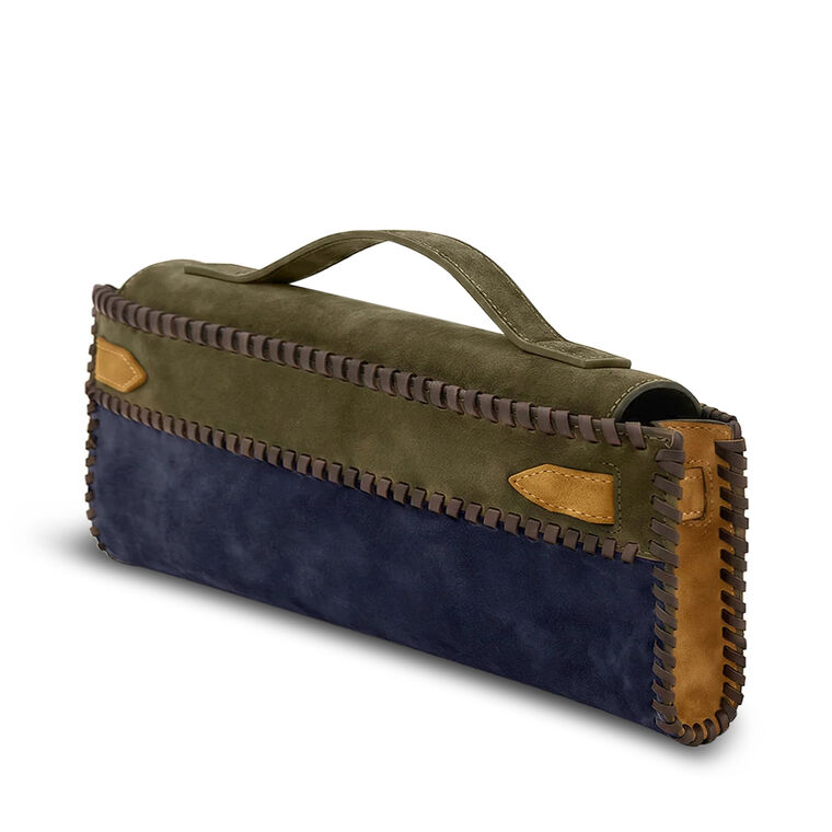 Color Block Dash Top Handle Clutch image number null