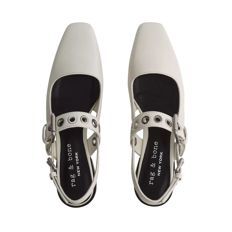 Moto Astra Leather Slingback Flat image number null
