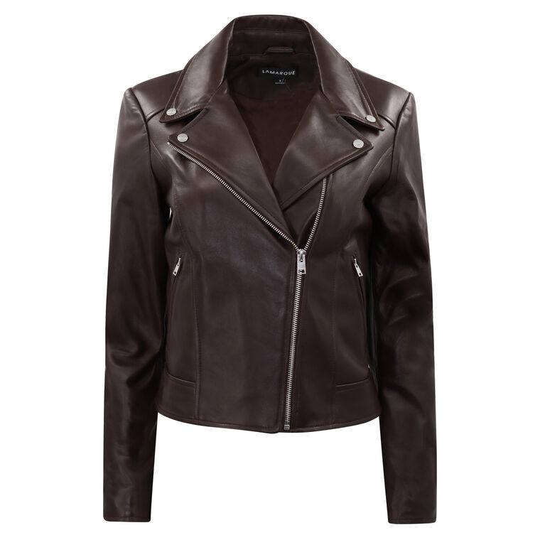 Kelsey Leather Biker Jacket image number null
