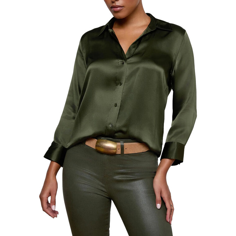 Dani 3/4 Sleeve Silk Blouse image number null