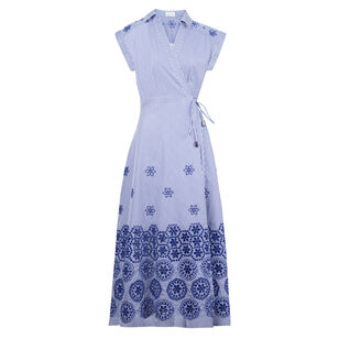 Shivon Short Sleeve Midi Wrap Dress