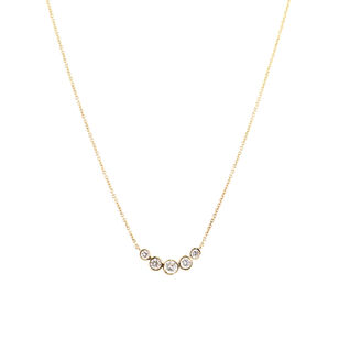 Five Bezeled Diamond Necklace