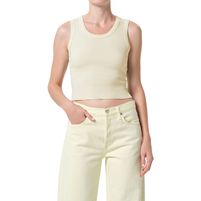 Shrunken Poppy Ribbed Tank image number null