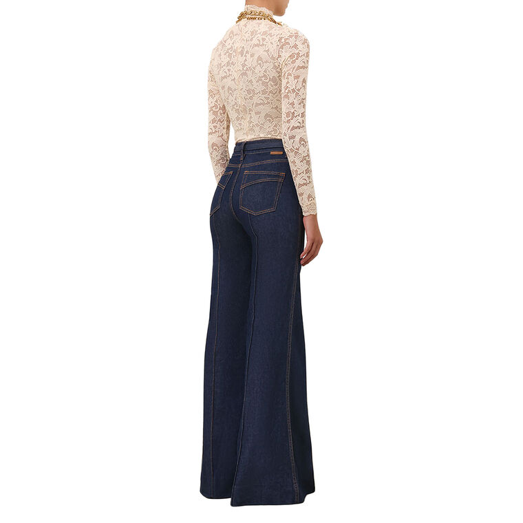 Belted Wide Leg Jean image number null