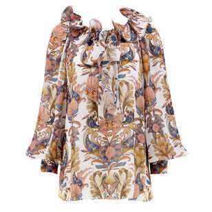 Sea Garden Long Sleeve Blouse