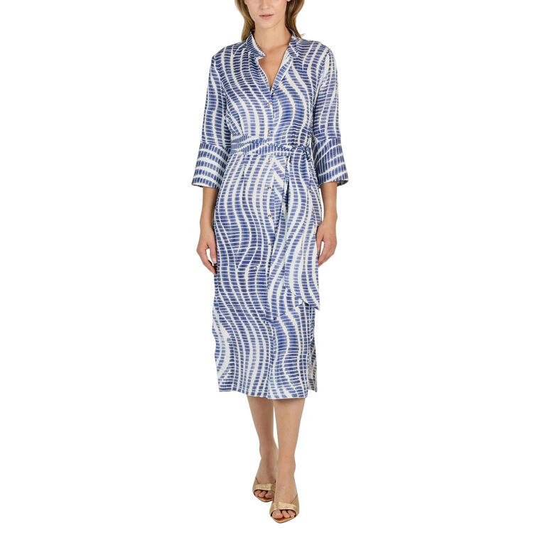 Playa Print Cupro Midi Dress image number null