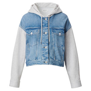 Miramar Terry Combo Hooded Trucker Jacket