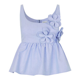 Sleeveless Floral Peplum Top