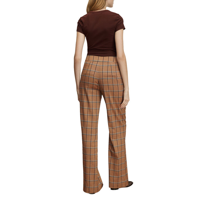 Tonelli Plaid High-Rise Wide-Leg Pant image number null