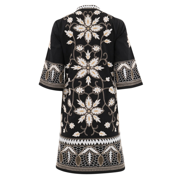Lynne Floral Embroidered Cotton Dress image number null