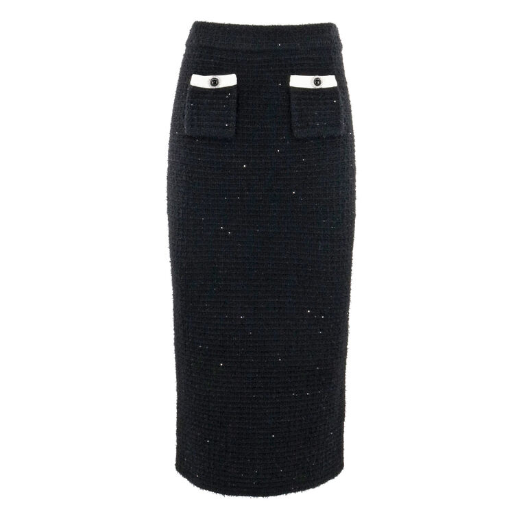 Textured Knit Midi Skirt image number null