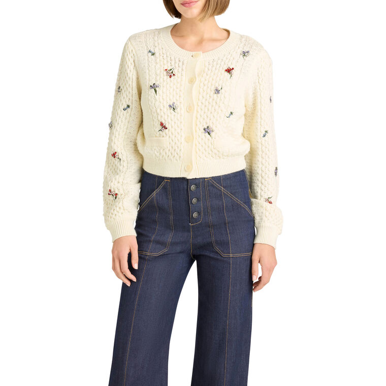 Rasa Cardigan With Rhinestone Embellishments image number null