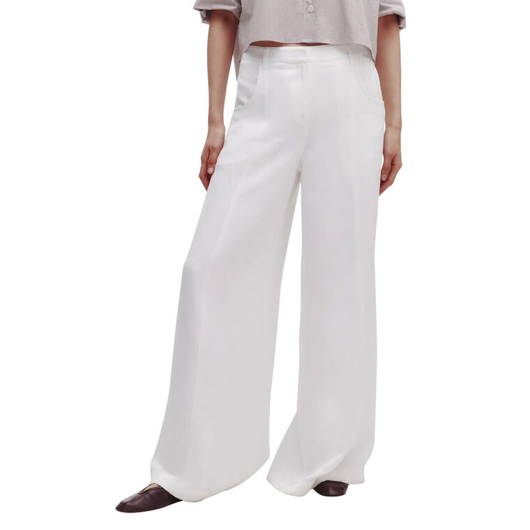 Dee's Wide-Leg Linen Trouser image number null