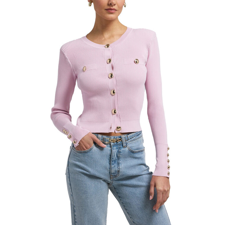 Pennie Rib-Knit Cardigan image number null
