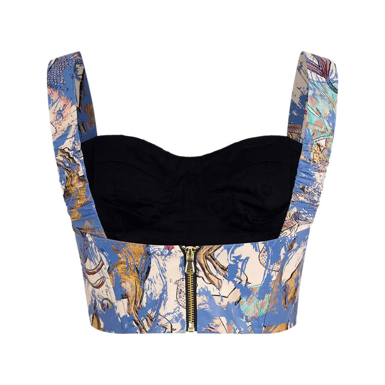 Natural Sleeveless Bustier Top image number null