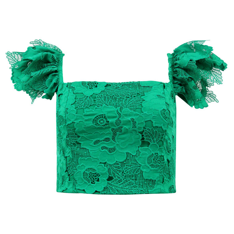 Tawny Ruffle Crop Top image number null
