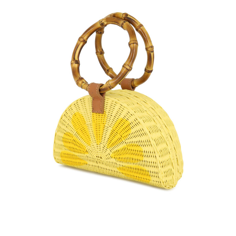 Betty Sicilian Lemon Wicker Bag image number null
