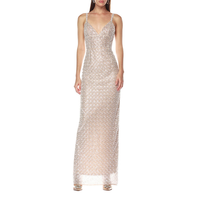 Allegra Sleeveless Sequin Maxi Dress image number null