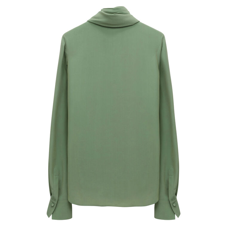 Soft Vibes Long Sleeve Silk Blend Blouse image number null