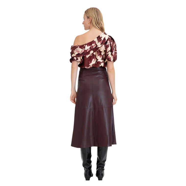 Hudie Vegan Leather Skirt image number null