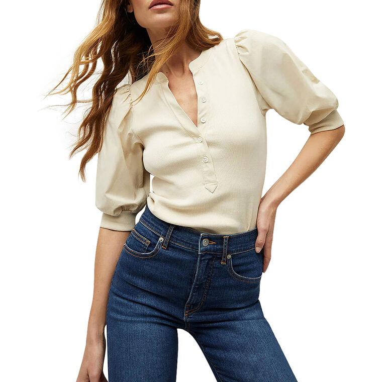 Coralee Puff-Sleeve Top image number null