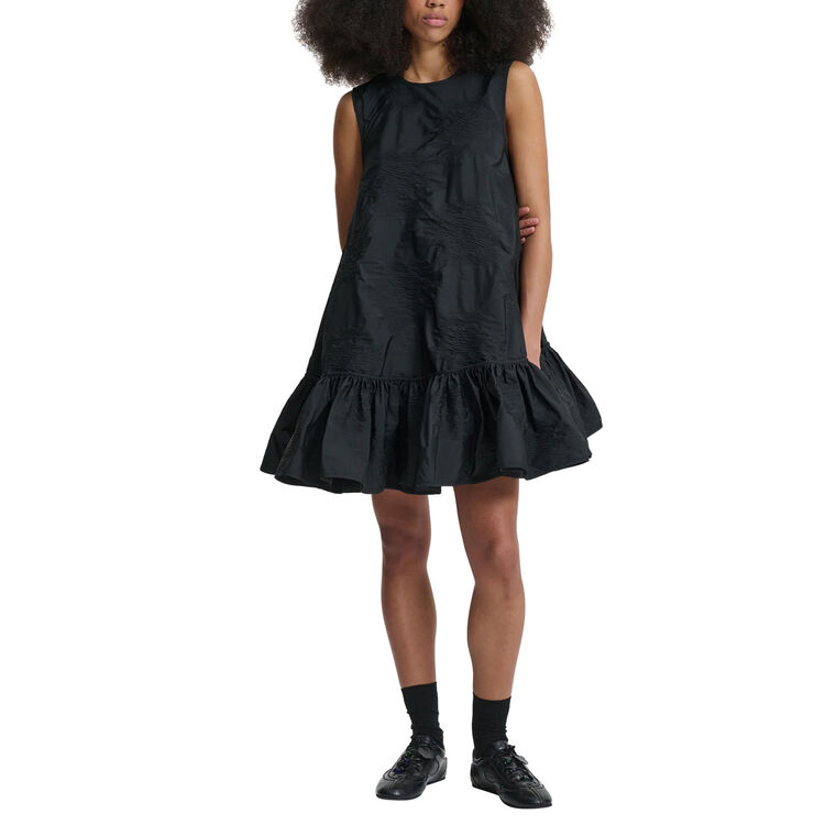 Lala Sleeveless Borus Jacquard Mini Dress image number null