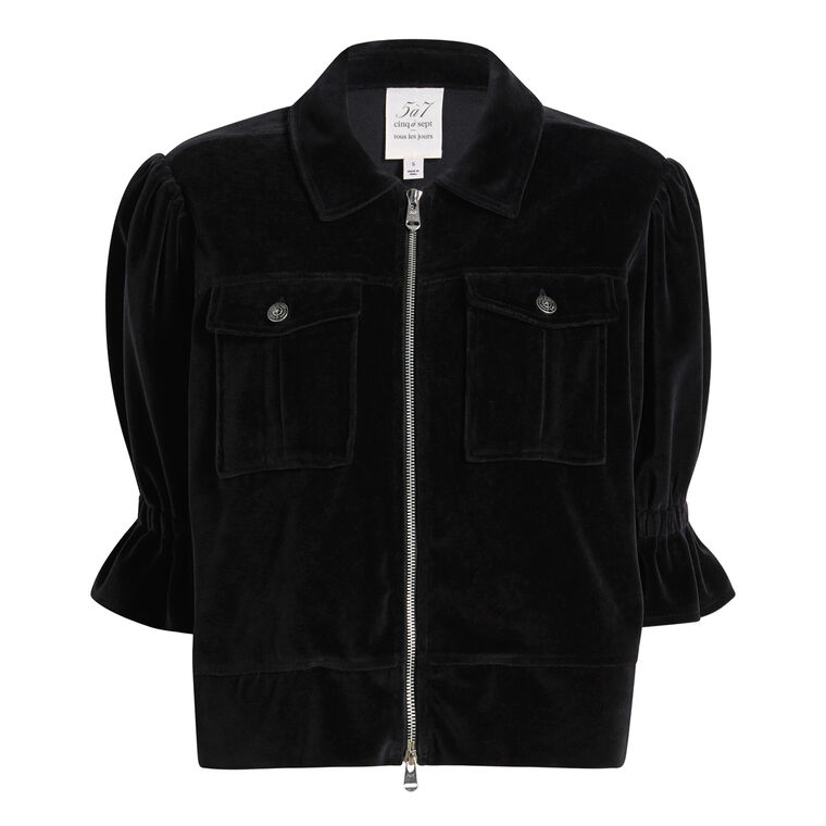 Holly Velour Short Sleeve Jacket image number null