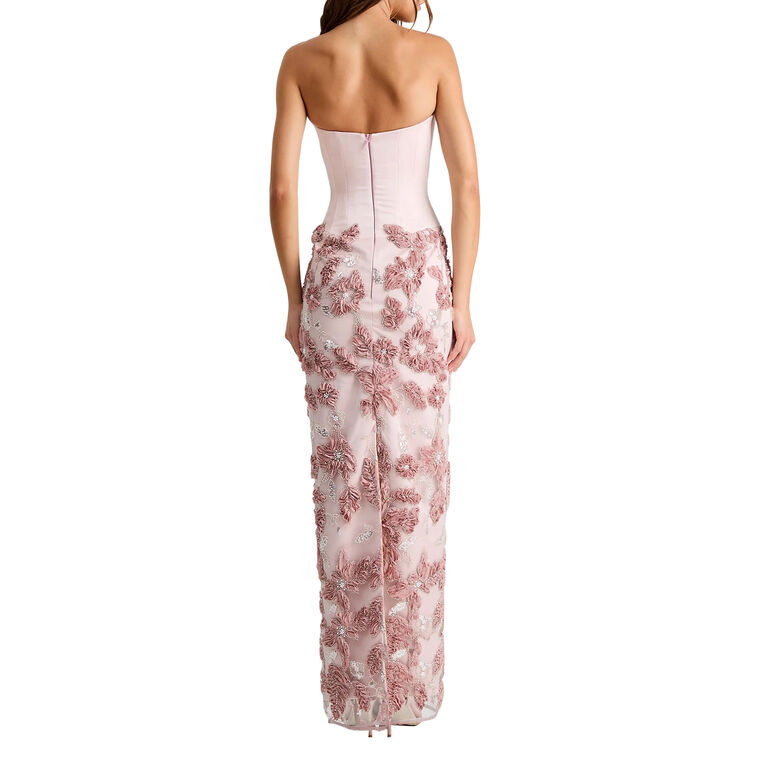 Julia Corset-Style Floral Sequin Gown image number null