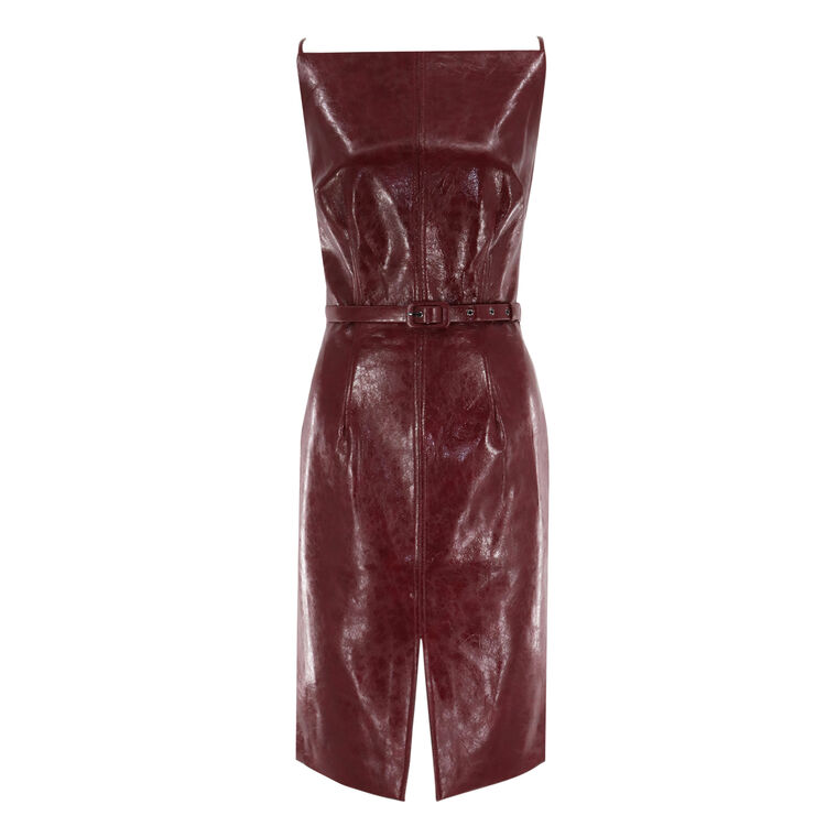 Zivana Bateau Vegan Leather Dress image number null
