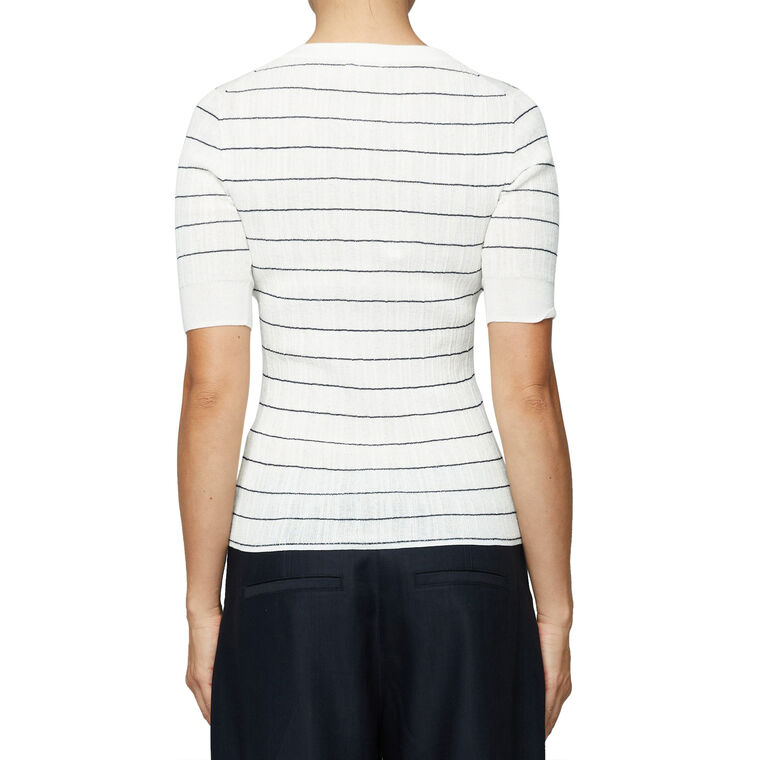 Francis Fine Cotton Knit Short Sleeve Top image number null