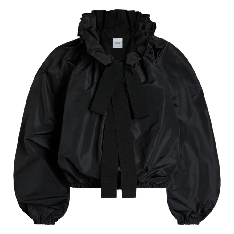 Iconic Faille Volume Long Sleeve Blouse In Recycled Faille image number null