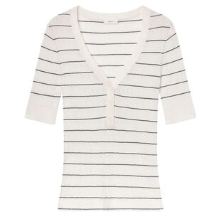 Francis Fine Cotton Knit Short Sleeve Top
