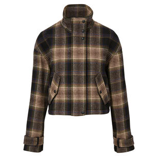Bateman Plaid Funnel Neck Jacket