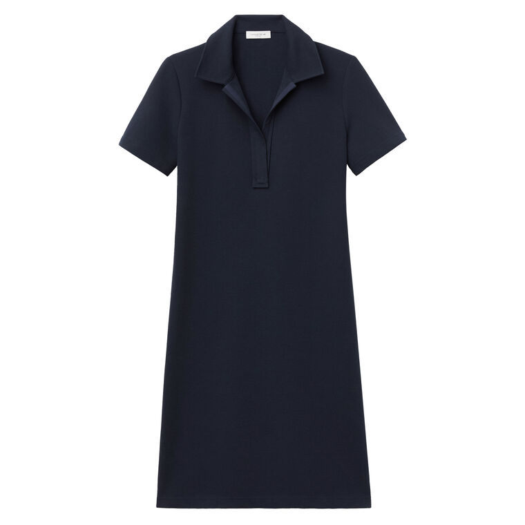Short Sleeve Polo Mini Dress image number null