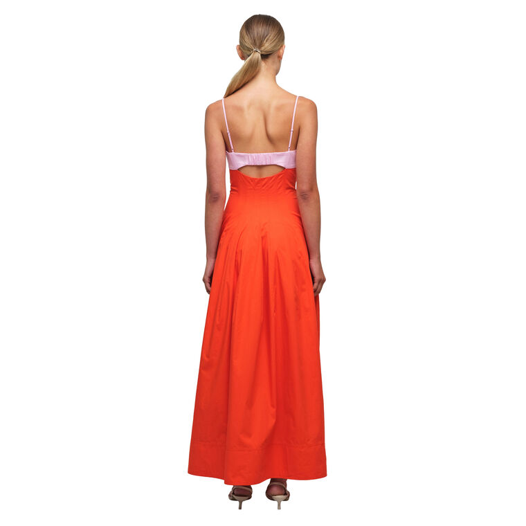 Maddy Sleeveless Cutout Cotton Midi Dress image number null
