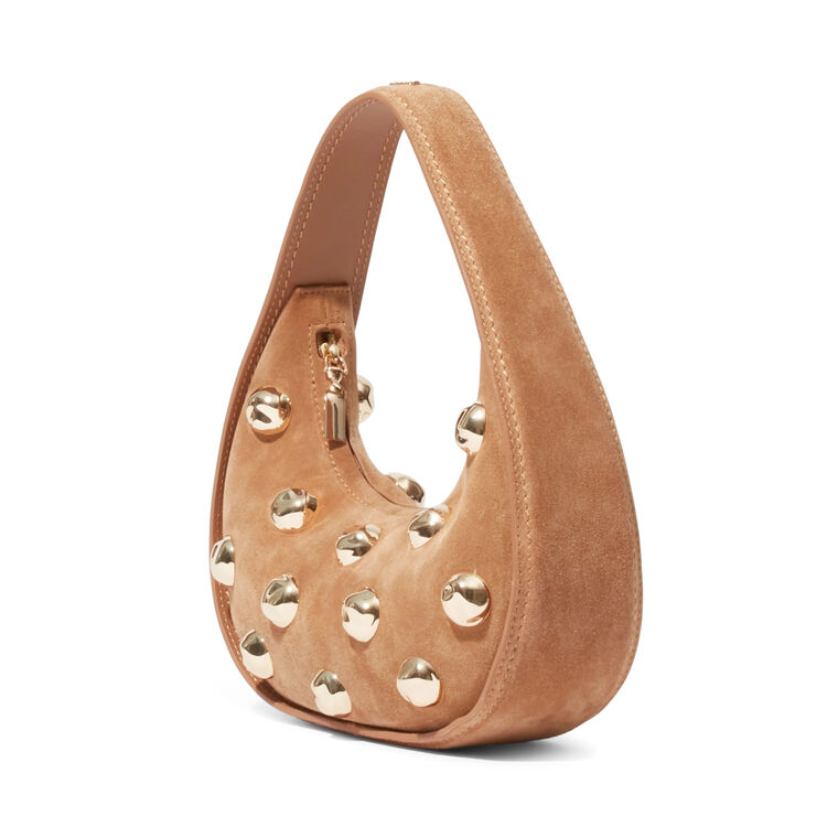 Finn Studded Suede Shoulder Bag image number null
