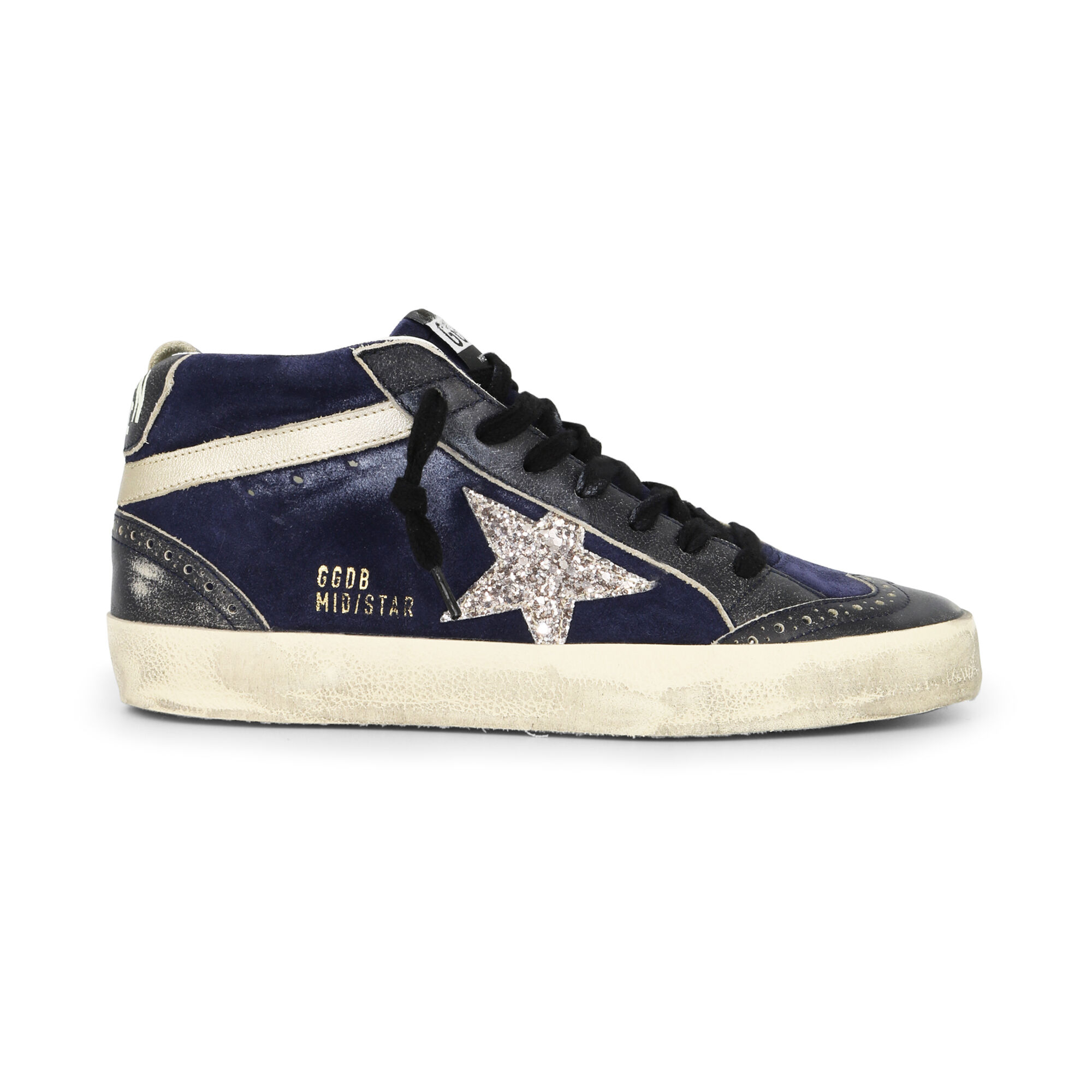 スニーカー Golden  GWF00122F00689215716 Sneakers mid star in Women's Mid Star with laminated heel tab and glitter laces