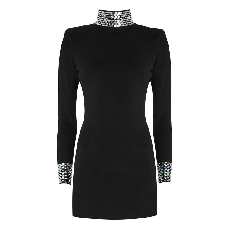 Corinth Long Sleeve Embellished Mini Dress image number null