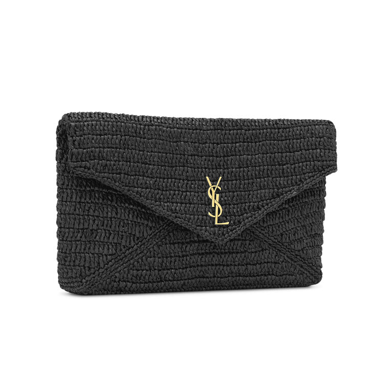 Cassandre Large Envelope Pouch In Raffia image number null