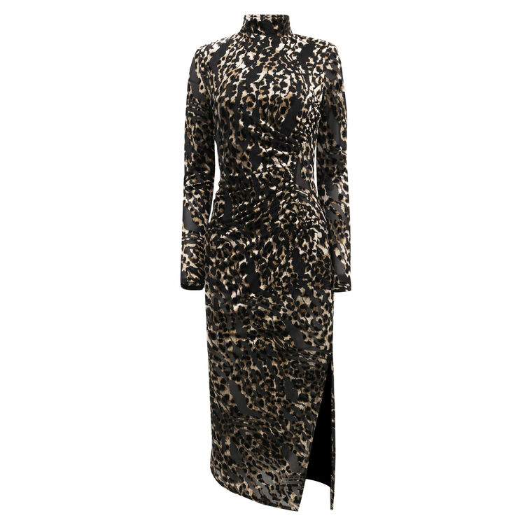 Eveline Mock Neck Midi Dress image number null