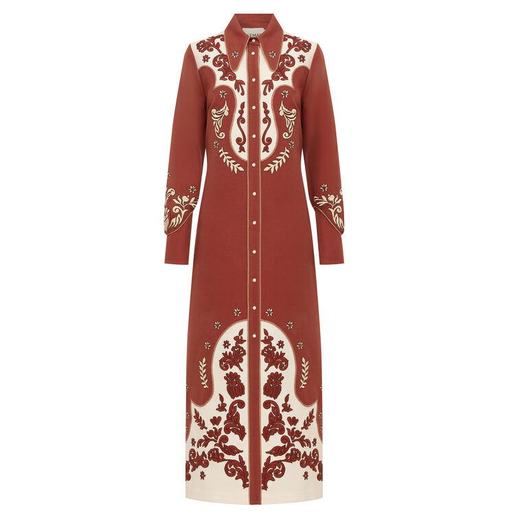Duke Embroidered Shirtdress image number null