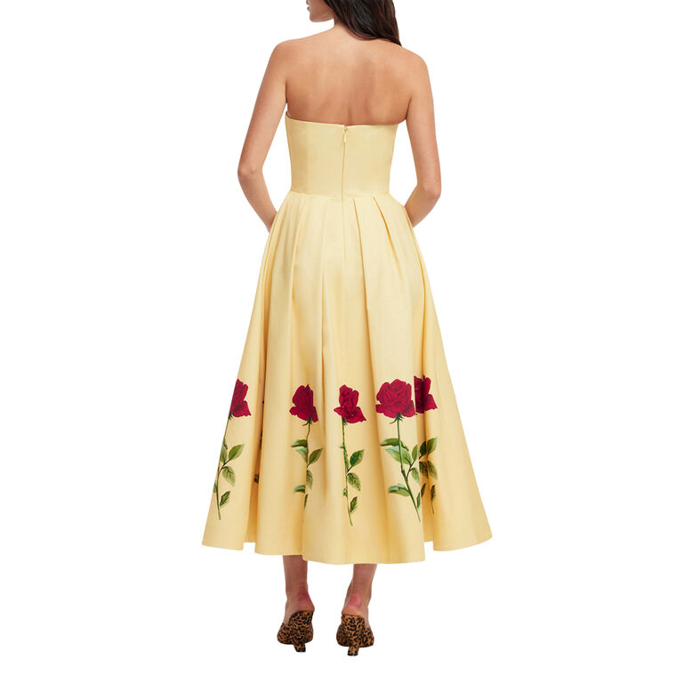 Lynn Embellished Rose Bustier Midi Dress image number null