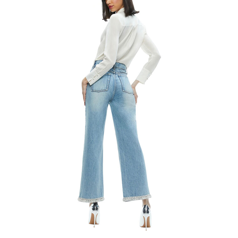 Ora High Rise Embellished Jean image number null